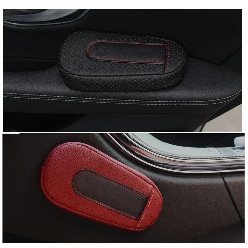 Online Cojín Universal de cuero para la pierna del coche almohadilla de brazo de la puerta del coche para todos los accesorios del coche estilo de protección del coche del vehículo