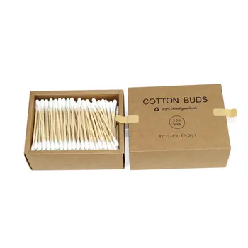 200 Sticks/Box Good Quality Eco Friendly Personal Care Natural Disposable Double Head Bamboo Cotton Buds 1