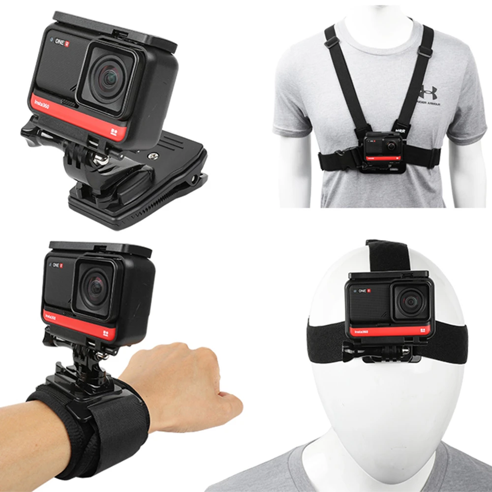 maagd Rijk Franje Head Strap Mount Riem Rugzak Schouder Mount Borst Houder Polsband Beugel  Voor Insta360 Een R Rs Gopro Action Camera Accessoire|Sport camcorder  Hoesjes| - AliExpress