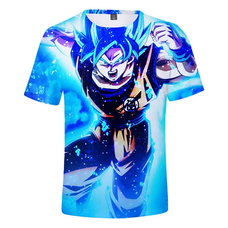 Коллекция года, летняя хлопковая футболка для мальчиков и девочек детская футболка с 3D-принтом «Жемчуг дракона», футболка с принтом «Z», одежда для детей футболка «Goku» - Цвет: As Photo