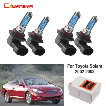 

Cawanerl 4 Pieces 100W 9005 9006 Car Styling Headlight Light Halogen Bulb For Toyota Solara Convertible 2002 2003