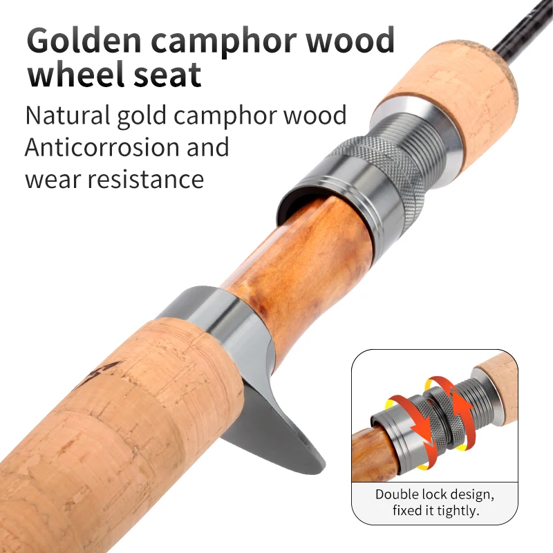 KAWA New Fishing Rod Super Light Super Soft Rod 1.5m 2 Sections Portable For Fishing Spinning and Casting Classical Rod