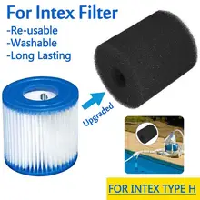 3 размера черный белый Губчатый Фильтр для бассейна Intex S1 Тип многоразовый моющийся картридж пенопластовый костюм Intex Bubble Jetted