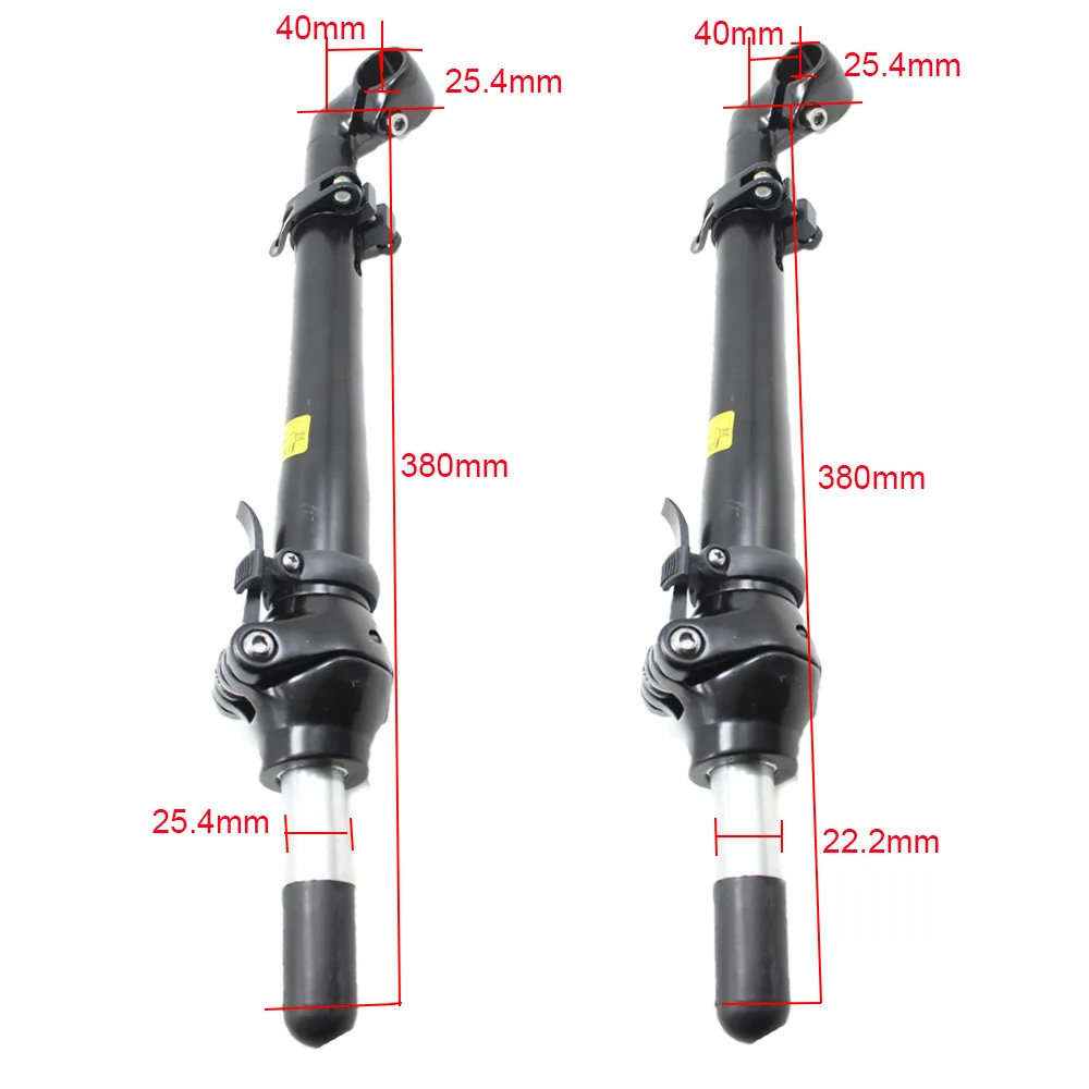HASSNS manubrio per bicicletta stelo doppio pieghevole per bici da