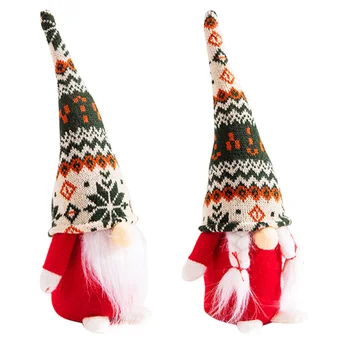 

2 Pcs Shop Window Ornament Christmas Gnome Party Decor Supplies for Home Gift Decor Party