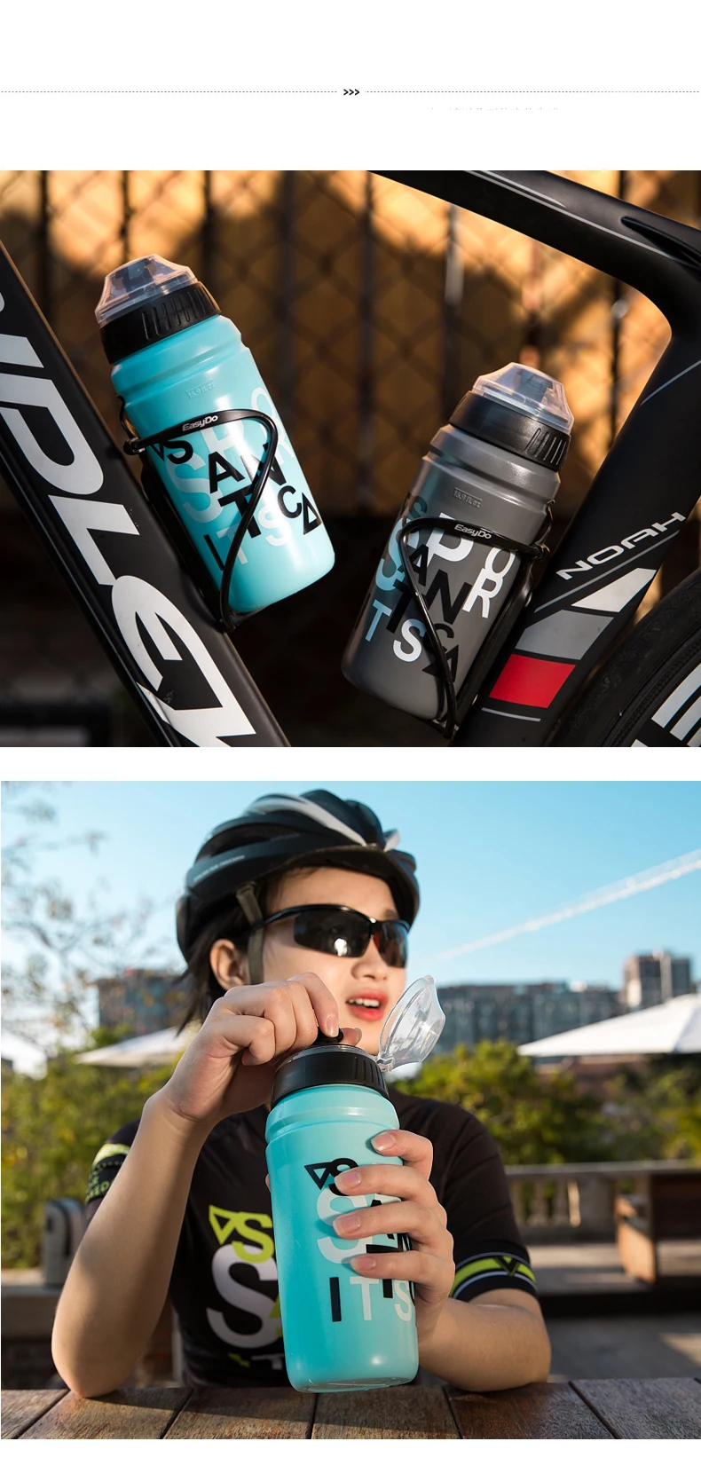 Santic 500 велосипедный бутылка для воды герметичная MTB велосипедная бутылка для воды пластиковый спрей для спортзала портативный дорожный распылитель питьевой чашки