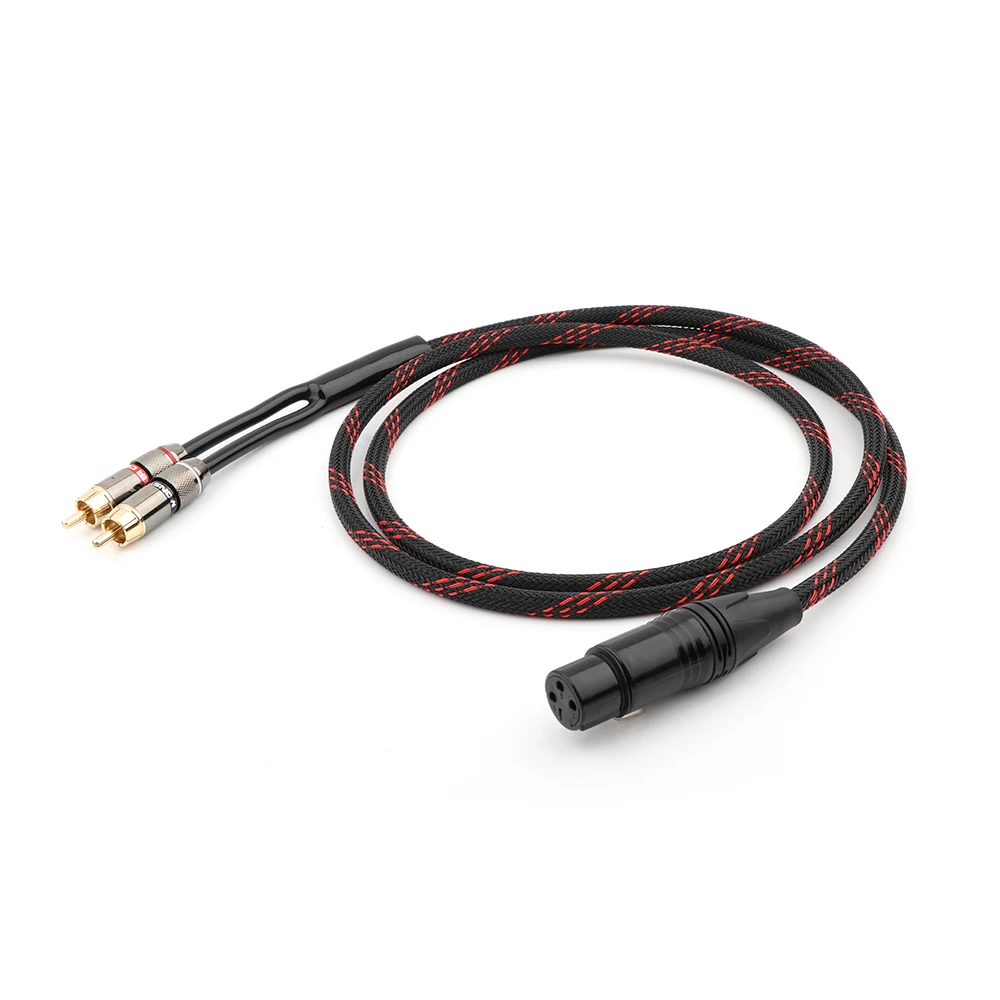 Hifi Canare XLR FEMALE to 2RCA Audio Cabler PC Mobilephone Amplifier Interconnect High Quality XLR Male to RCA Cable