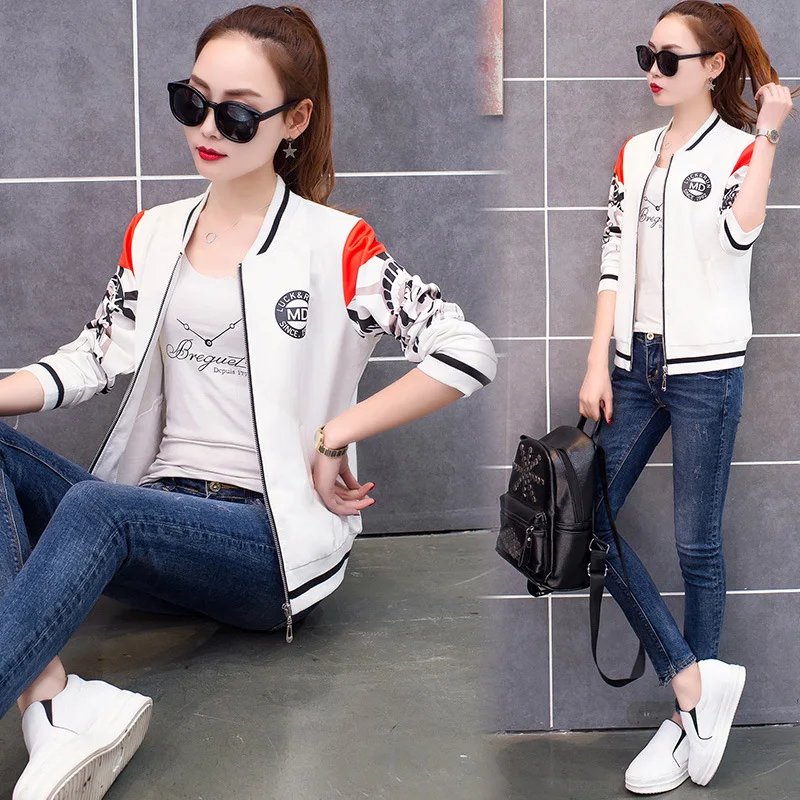 Promo 2019 New Style Spring And Autumn Coat Slim Fit Long Sleeve Casual Jacket Short Coat Women's