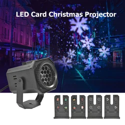 Projecteur de flocons de neige à 6 motifs, lampe LED rotative colorée pour l'extérieur, lumière d'ambiance, pour la maison, le jardin 