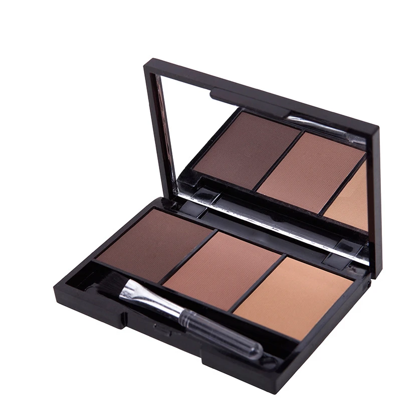 3 Cololrs Eyebrow Powder Palette Cosmetic Eyes Makeup Shading Brush Mirror Box Eyebrow Enhancer Beauty Make 3