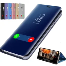 Зеркальный флип-чехол для huawei P20 P30 P10 P9 Коврики 10 20 30 Lite рro для Honor Note 10 20 20i V20 Y5 Y6 Y7 Y9 Nova 4 5 9x Pro крышка