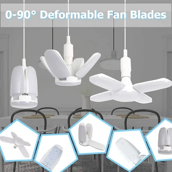 

LED Garage Light E27 60W Colorful Workshop Ceiling Lights Fixture Deformable Lamp Industrieel Super Bright Ceiling lamp for home