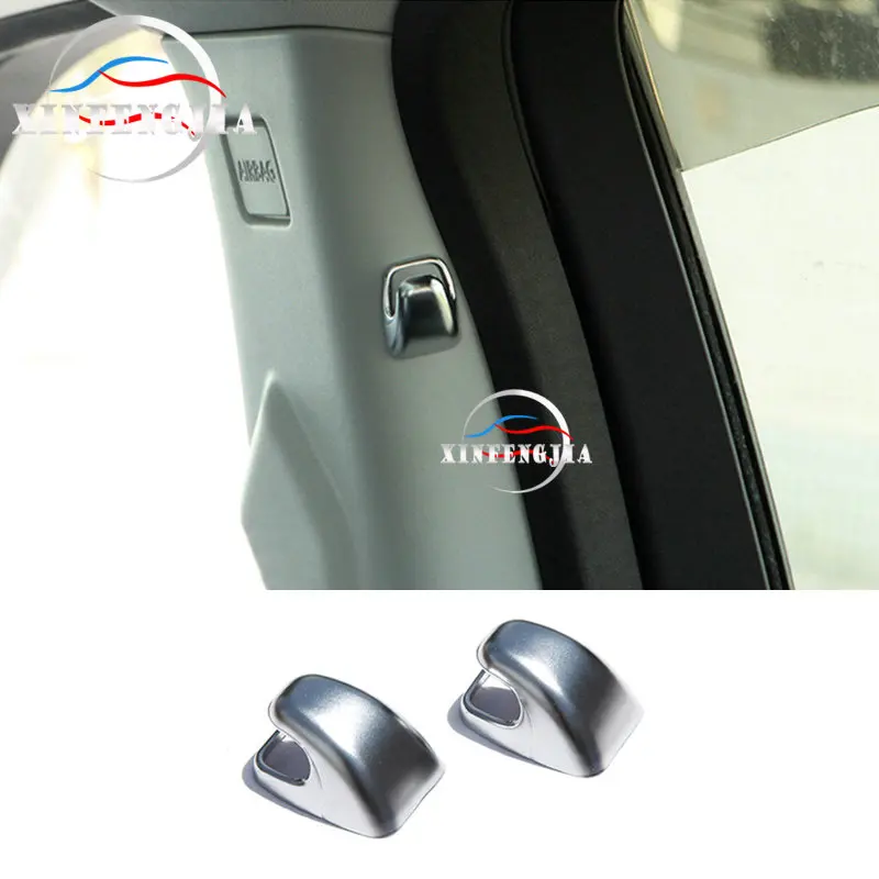 

2pcs Chrome B Pillar Hook Cover Frame Trim For Land Rover Discovery Sport 15-18