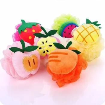 

Free Shipping 1PCS Fruit color children's bath flower bath artifact bath ball