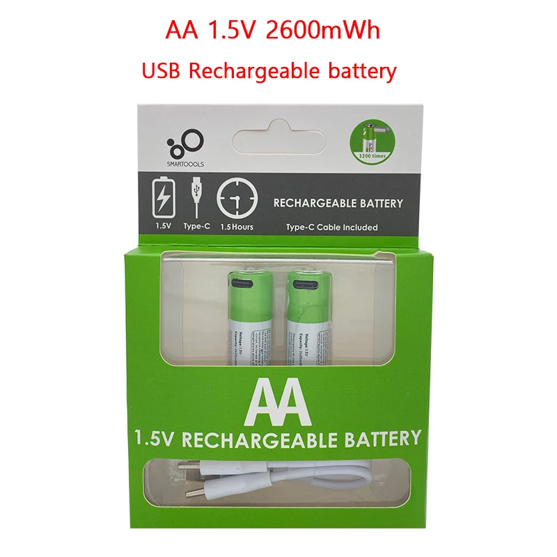 CITYORK Lot de 12 piles AA rechargeables 1,5 V 3000 mWh AA Lithium-ion