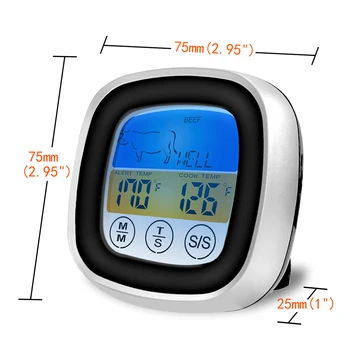 

Digital Touch Thermometer Digital Kitchen Cooking Food Meat Thermometer Wireless Kitchen BBQ Barbecue Household Merchandises