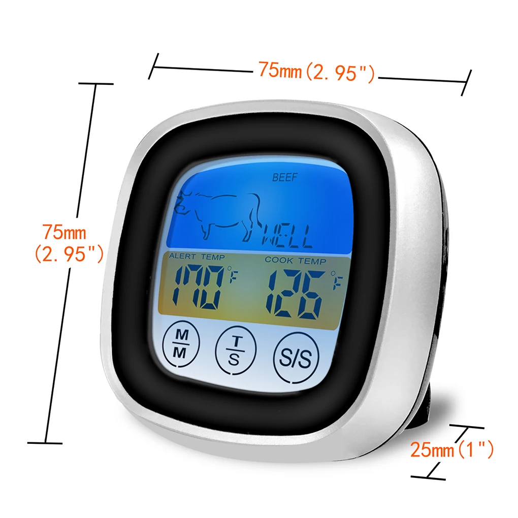 Digital Touch Thermometer Digital Kitchen Cooking Food Meat Thermometer
Wireless Kitchen BBQ Barbecue Household Merchandises