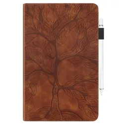Premium Stand Cover with Stylus for Huawei MediaPad M5 10.8 Tablet (Brown)