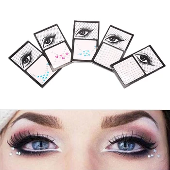 

Crystal Tattoo Sticker Glitter Diamond Makeup Eyeliner Eyeshadow Face Rhinestone Sticker Jewelry Eyes Makeup Stickers 5 Colors