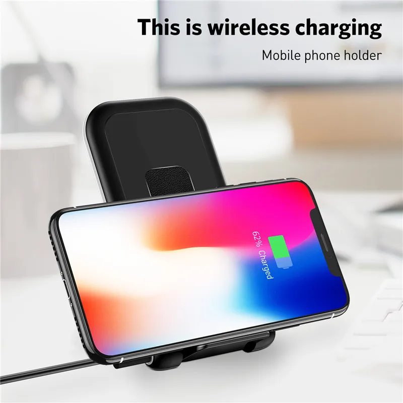 10 Вт Быстрое беспроводное зарядное устройство для iphone samsung S10 S9 Plus QI QC 3,0 беспроводное быстрое зарядное устройство для mi note 10 pro настольная подставка и планшет