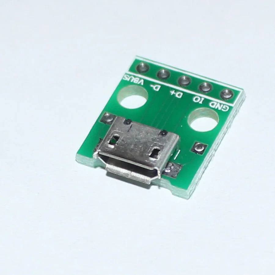 HiLetgo 10pcs Micro USB to Dip Adapter 5pin Female Connector B Type PCB Converter Pinboard 2.54 Micro USB Socket 