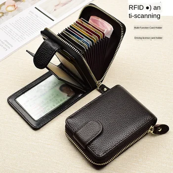 

Full-grain Leather Men Wallet Genuine Leather "Driving Licence Case Zipper Organ Women's Wallet Case Special Offer