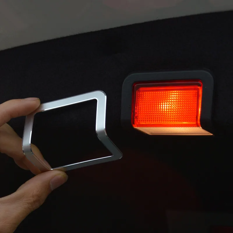 Car-Tail-Trunk-Warning-Lamp-Frame-Decoration-Cover-Trim-Aluminium-Alloy-For-Mercedes-Benz-W205-C