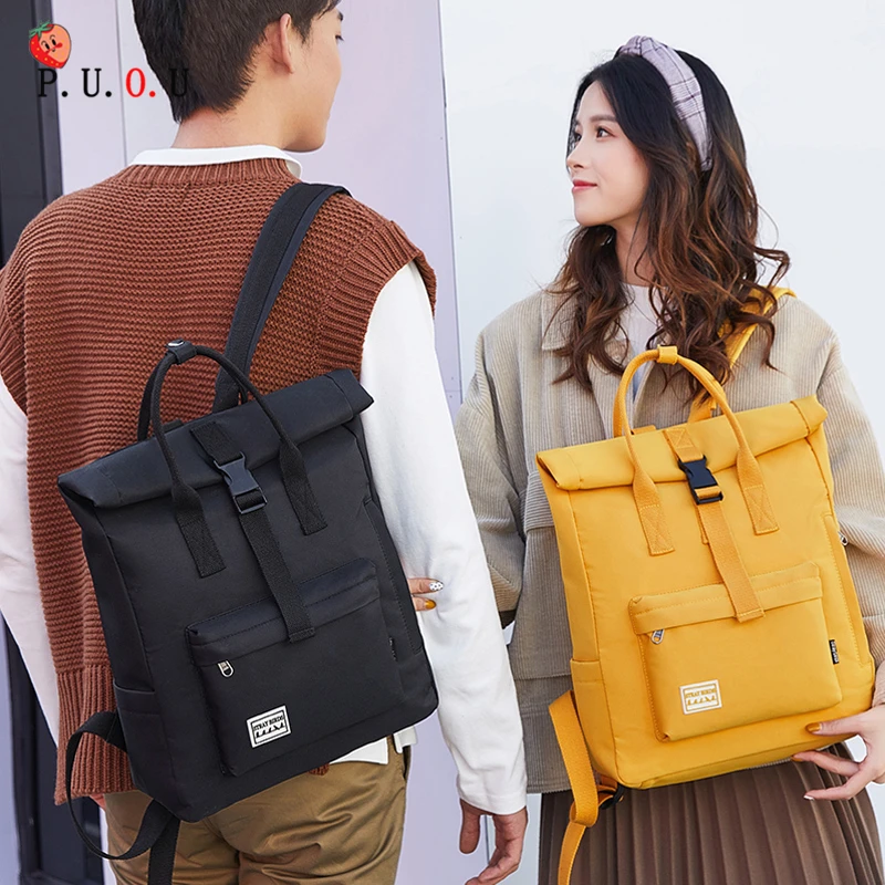

Fashion Youth Backpack Personality Casual Canvas Bagpack Unisex Large Capacity Tablet Bag Student Bag Literary Trend Backpack MM