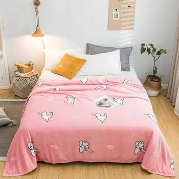 

Cat bedspread blanket 200x230cm High Density Super Soft Flannel Blanket to on for the sofa/Bed/Car Portable Plaids