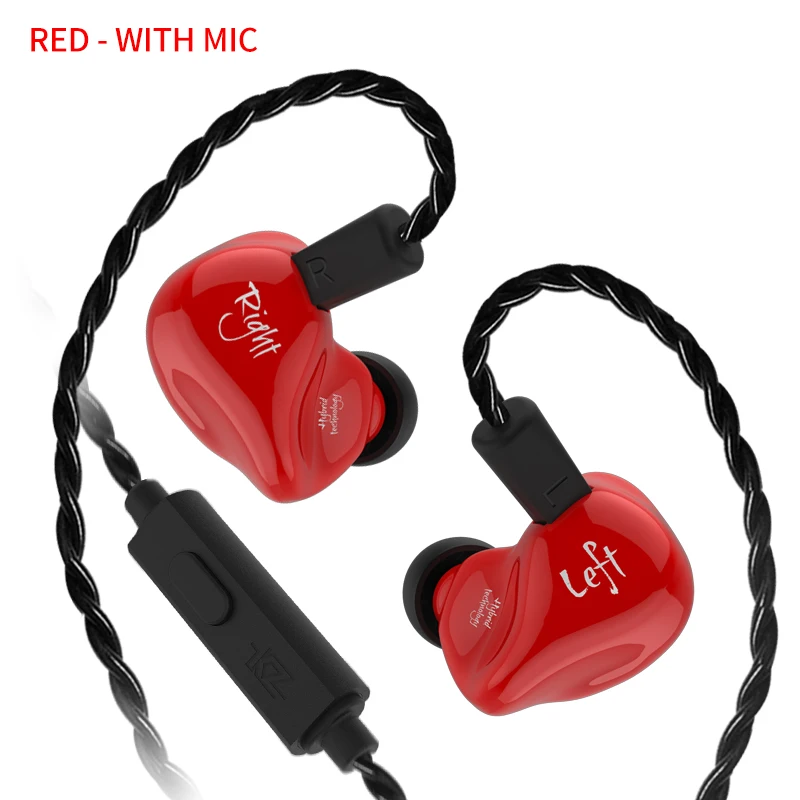 KZ ZS4 Earphones 1BA+1DD Hybrid Technology HIFI Stereo