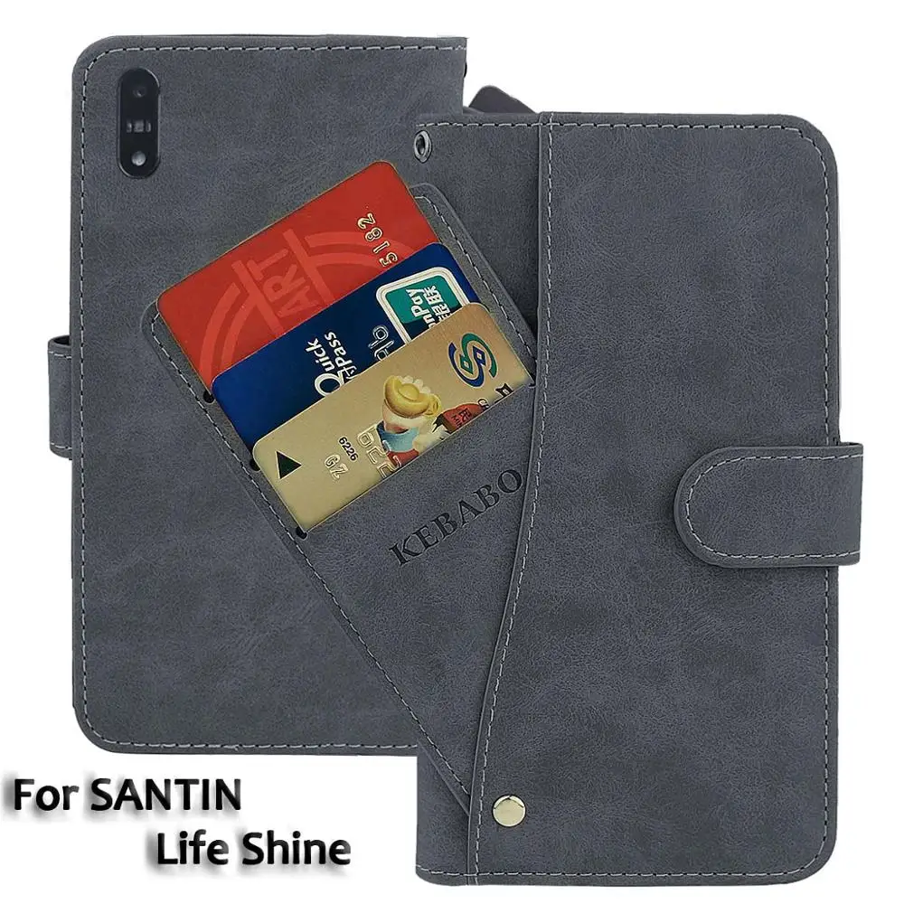 Кожаный чехол-кошелек SANTIN Life Shine модный роскошный флип-чехол 6 08 дюйма чехол для
