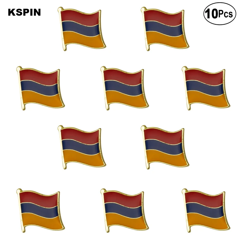 Armenia Flag Lapel Pin badge Brooch Pins Badges 10Pcs a Lot | Дом и сад