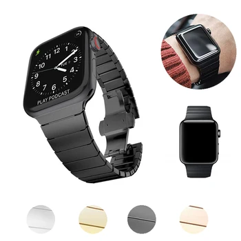 

Band for Apple Watch Series 5 4 40MM 44MM Sport Bracelet stainless steel Strap For iwatch 3 2 1 38MM 42MM accessories