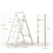 

Four Ladders Aluminum Alloy Ladder Multifunctional Folding Ladder Three Step Ladder Flower Frame Ladder Thickened Herringbone