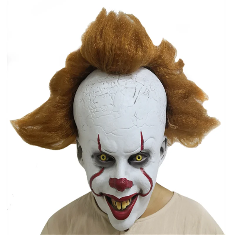 2019 полное лицо Джокер маска пеннивайза Stephen King It Chapter Two 2 ужас Костюмированная