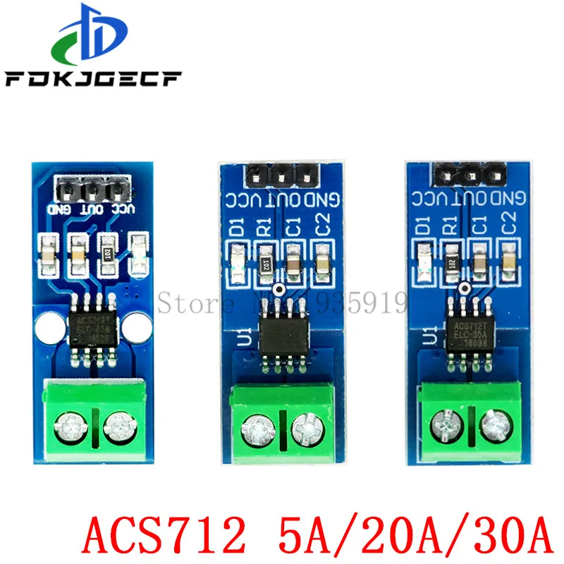 Модуль датчика Холла ACS712 5A 20A 30A модуль 5A/20A/30A | Электронные компоненты и
