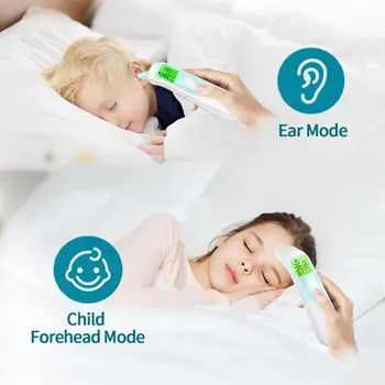 

Probe Thermometer Medical Infrared Ear Forehead LCD Digital Measurement ABS automatic forehead ear switching forehead gun 30M19
