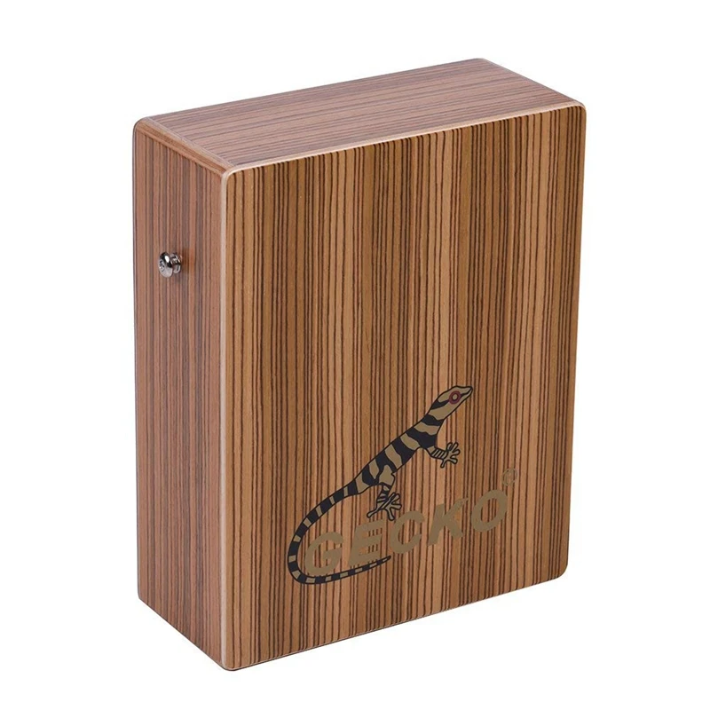 GECKO C-68Z Portable Traveling Cajon Box Drum Hand Drum Zebra Wood Persussion Instrument with Strap Carrying Bag