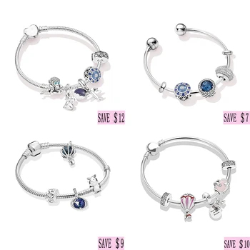 

2019 Summer Collection New Style 925 Sterling Silver Holiday Gift for Girls and Women Fits Original Bracelet Bangle DIY Jewelry