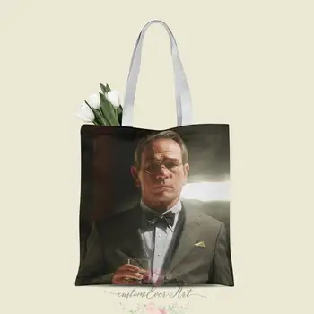 

Tommy Lee Jones tote bag custom canvas tote bags for women for teacher Birthday Bags Gift Bag personalized gifts