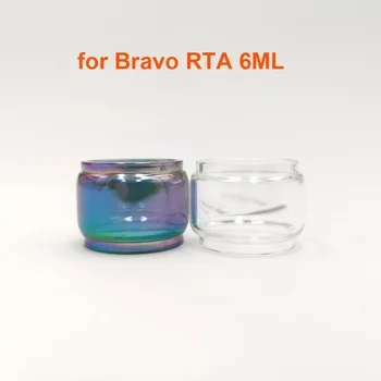 

2PCS Replacement Pyrex Colorful Glass Tube Extend Capacity Fit for Bravo RTA 6ML