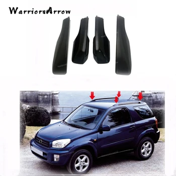 

WarriorsArrow 4Pcs Black Car Styling Roof Rack Cover Bar Rail End Shell Accessories For Toyota RAV4 2001 2002 2003 2004 2005
