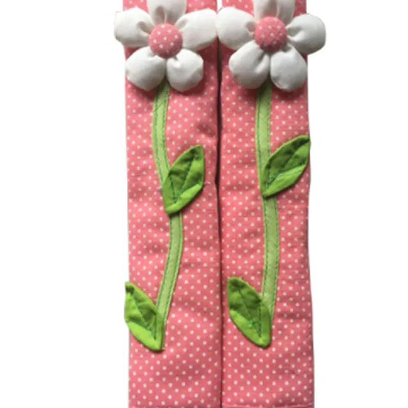 Горячая 2 шт пасторальный цветок горошек дверь/холодильник ручка Крышка Ручка дверцы холодильника перчатки домашний декор кухонные аксессуары - Цвет: pink