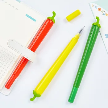 

30PCS New Style South Korea Creative Cute Paper with 0.5mm Black Signing Pen Pepper Gel Pen Kawaii School Supplies Stationery