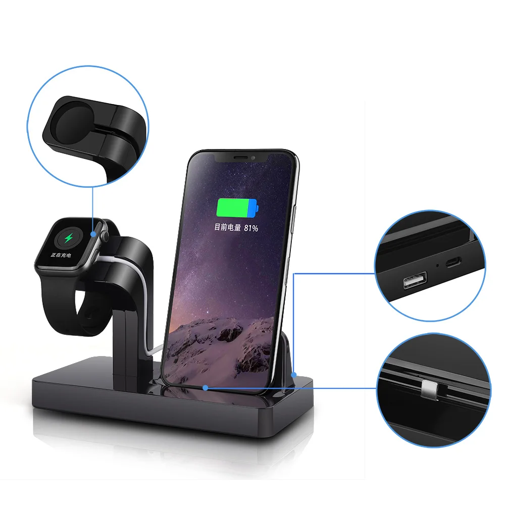 Зарядное устройство для iPhone X XR XS Max 8 7 Plus SE и iwatch 5 4/3/2/1|Зарядные устройства| |