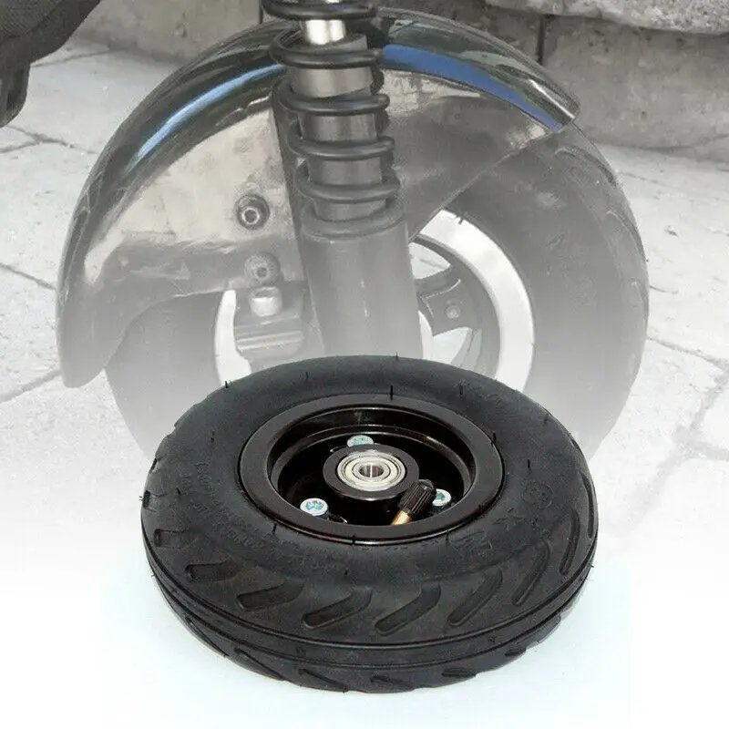 TOP!-6 x 2 Inch Tyre Pneumatic Air Wheel for Electric Scooter Parts Rubber Black