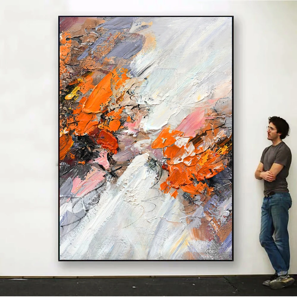 

Handmade Abstract Color Oil Painting on Canvas, Thick Oil, Hand Painted, Modern Abstract Wall Art Picture, Home Decor, No Framed