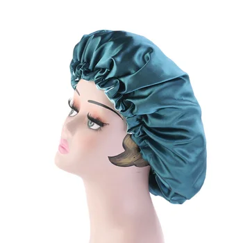 

Reversible Satin Bonnet Hair Caps Double Layer Adjust Sleep Night Cap Head Cover Hat For Curly Springy Hair Accessories Styling