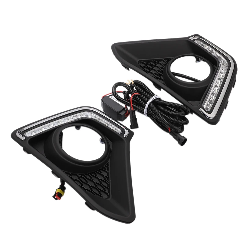 Автомобильный мигающий светодиодный дневной ходовой светильник, противотуманный светильник s для hyundai Grand I10 Xcent 2013- DRL Дневной светильник, автомобильный Стайлинг