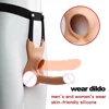 3 Size Wearable Vibrators Dildo for Panties double penetration Penis  Anal Toy Butt Plug For Lesbian Gay Adjustable Strap silent 1